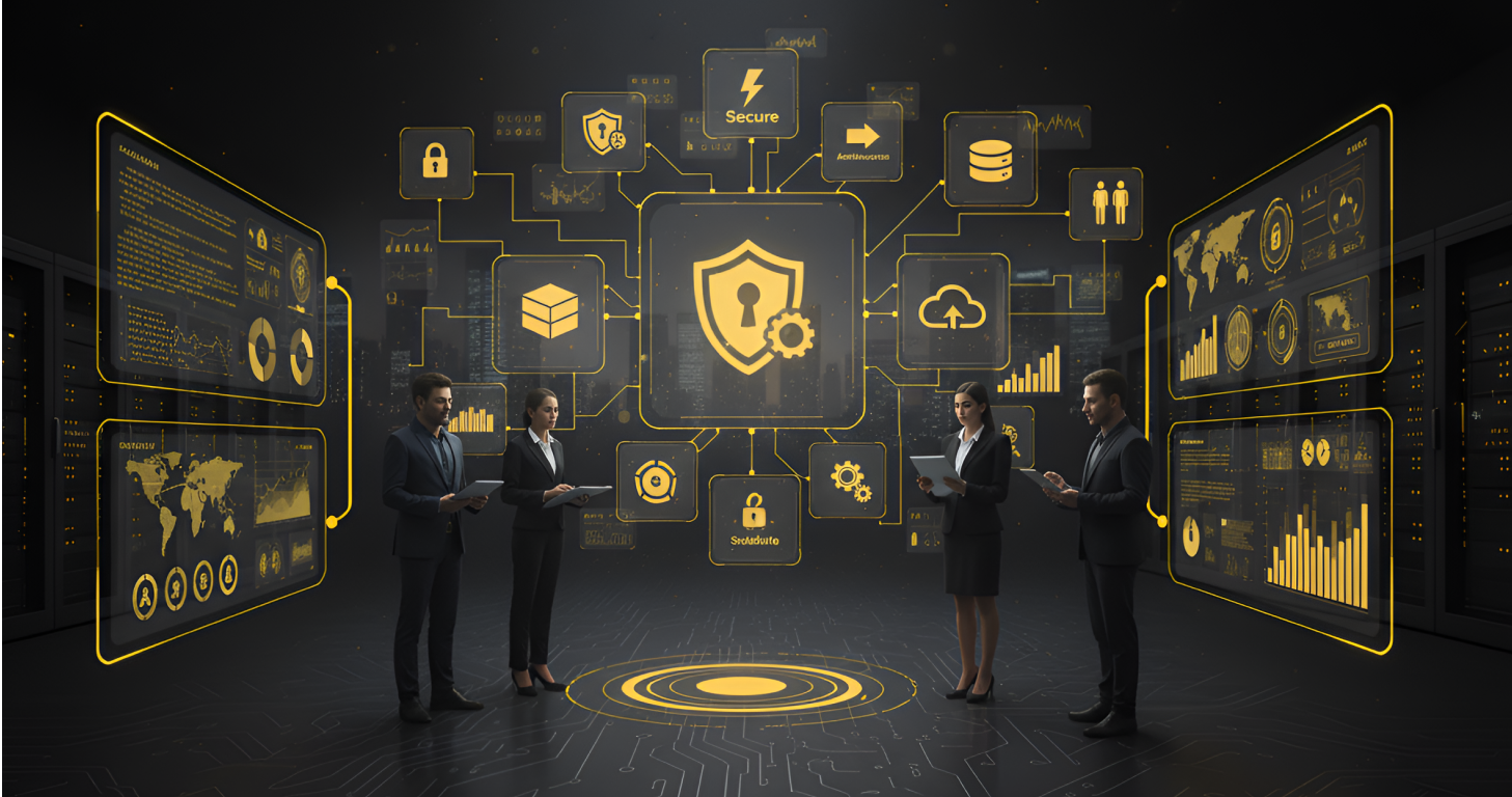 Custom technology solutions illustration